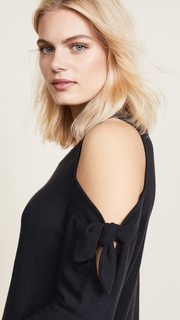 BB Dakota Cold Shoulder Tie Sweater