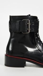Belstaff Acklington high shine boot with red stripe
