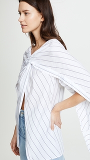 Dion Lee Poplin Reversible Twist Yoke Shirt