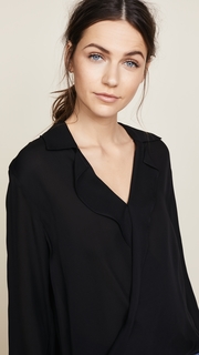 LAGENCE Rita Drape Front Blouse