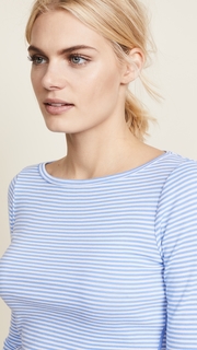 Three Dots Montauk Stripe British Tee