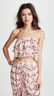 endless rose Ruffled Fence Crop Top