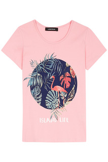 Розовая футболка с принтом La Reine Blanche