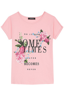 Розовая футболка с принтом La Reine Blanche