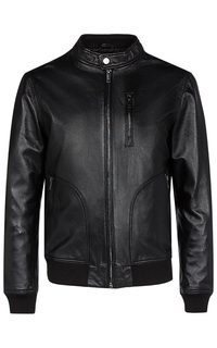 Кожаная куртка с отдеркой трикотажем Urban Fashion for men