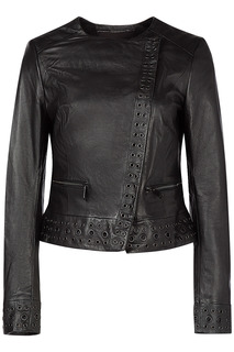 Черная кожаная куртка La Reine Blanche