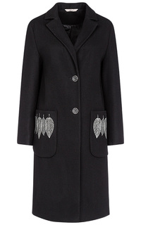 Шерстяное пальто с вышивкой Elema