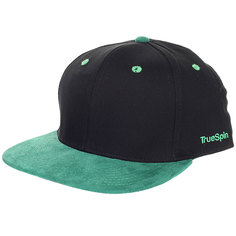 Бейсболка с прямым козырьком TrueSpin 2 Tone Blank Next Level Black/Green