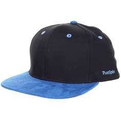 Бейсболка с прямым козырьком TrueSpin 2 Tone Blank Next Level Black/Blue