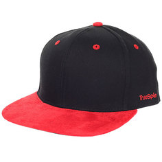 Бейсболка с прямым козырьком TrueSpin 2 Tone Blank Next Level Black/Red