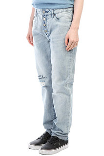 Джинсы прямые женские Roxy Rocksound Light Blue