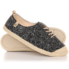 Кеды кроссовки низкие женские Roxy Flora Lace Up Black
