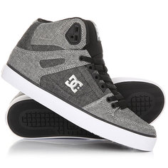 Кеды кроссовки высокие DC Pure Ht Wc Tx Se Grey/White/Grey
