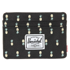 Визитница Herschel Charlie Rfid Black Pineapple Embroidery