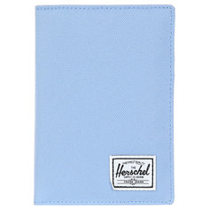 Обложка на паспорт Herschel Raynor Passport Holder Leather Rfid Hydrangea/Dark Chambray Crosshatch