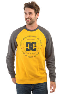 Свитшот DC Rebuilt Crew Heather Charcoal/Yellow