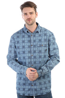 Рубашка в клетку Quiksilver Fullrailindigo Blue Used Full Rail