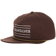 Бейсболка с прямым козырьком Quiksilver Fold Snapper Chocolate Brown