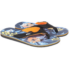 Вьетнамки Quiksilver Molokai Layback Black/Orange/Grey