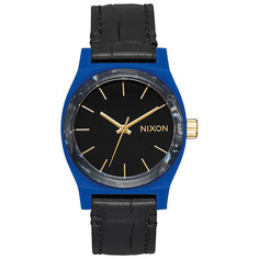 Кварцевые часы женские Nixon Medium Time Teller Leather Navy/Black