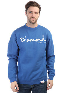 Толстовка классическая Diamond Og Script Crewneck Royal