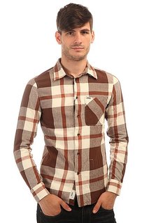 Рубашка в клетку Etnies Chi Town Repel L/S Flannel Dark Chocolate