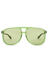Солнцезащитные очки rectangular acetate aviator - Gucci