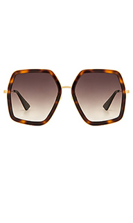 Солнцезащитные очки oversize square-frame metal - Gucci