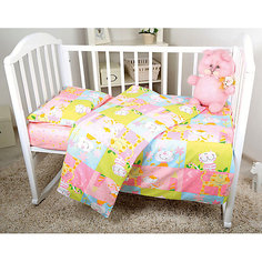 Детское постельное белье 3 предмета Baby Nice, Мишки, розовый