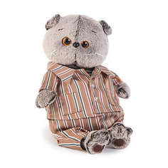 Мягкая игрушка Budi Basa Кот Басик в шелковой пижаме, 19 см