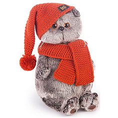 Мягкая игрушка Budi Basa Кот Басик в вязаной шапке и шарфе, 22 см