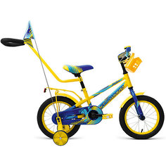 Двухколёсный велосипед Forward "Meteor" 14, желтый/синий