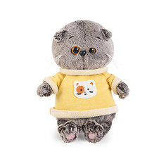 Мягкая игрушка Budi Basa Кот Басик BABY в толстовке, 20 см