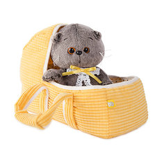 Мягкая игрушка Budi Basa Кот Басик Baby в люльке, 20 см