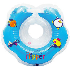 Круг на шею Flipper FL001 для купания малышей 0+, Roxy-Kids, голубой