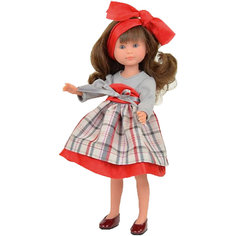 Классическая кукла Asi "Селия" в сером платье, 30 см