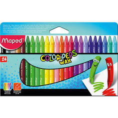 Мелки восковые Maped «Colorpeps Wax», 24 цвета