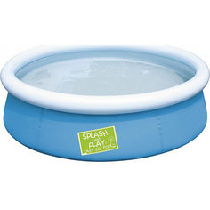 Бассейн с надувным бортом цветной, Bestway, голубой