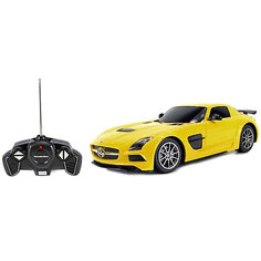 Радиоуправляемая машинка Rastar "Mercedes-Benz SLS AMG", 1:18, желтая