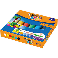 Пластилин BIC «Kids», 6 цветов