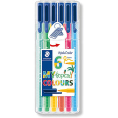 Набор фломастеров Staedtler «Triplus color», 6 тропических цветов