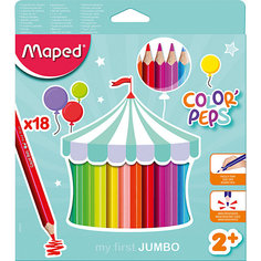 Карандаши цветные Maped «Color peps Jumdo», 18 цветов