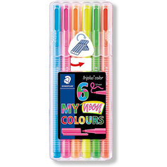 Набор фломастеров Staedtler «Triplus color», 6 неоновых цветов