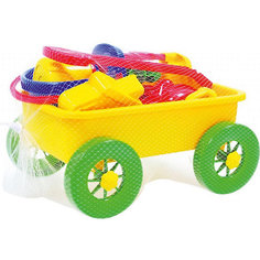 Набор для игры с песком из 8 предметов "Большая телега", ALTACTO