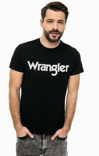 Черная футболка с принтом Wrangler