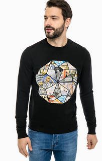 Черный свитшот с принтом Wrangler