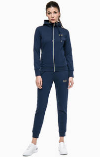 Хлопковый спортивный костюм с логотипом бренда EA7