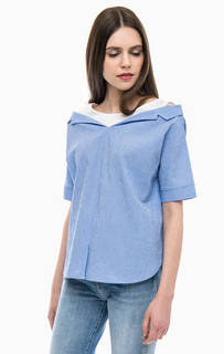 Хлопковая блуза оригинального кроя United Colors of Benetton