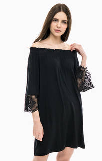 Платье из вискозы с открытыми плечами United Colors of Benetton