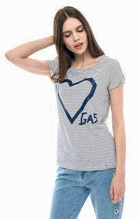 Хлопковая футболка в полоску Gas